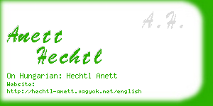 anett hechtl business card